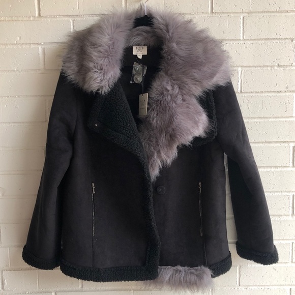 NWT Six Crisp Days Faux Fur Trim Sherpa Jacket - Picture 3 of 8